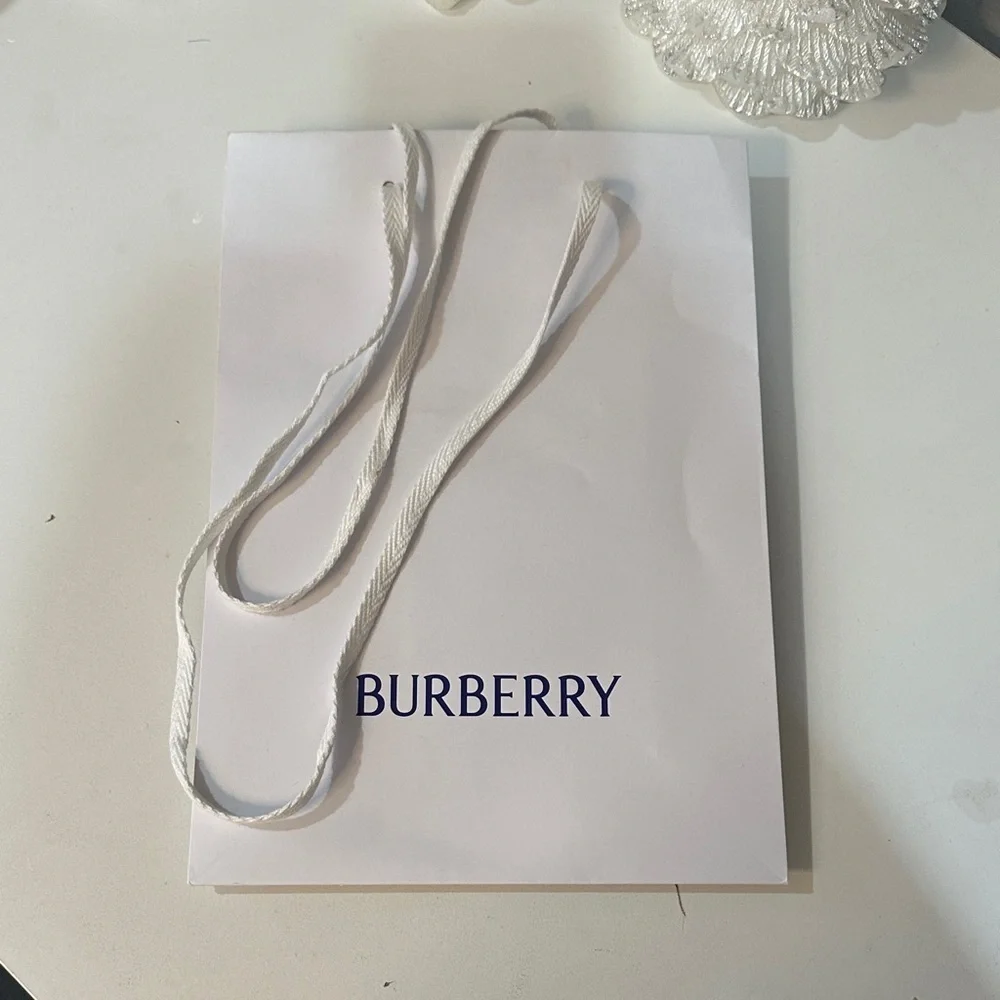 Burberry White Gift Bag with Rope Handles